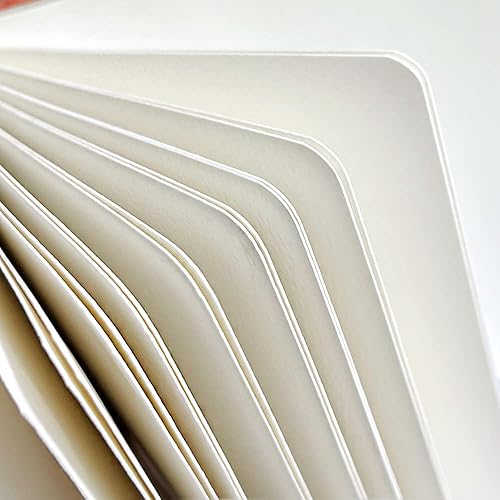 Miniatura 5 de Cuaderno de bocetos de acuarela, cuaderno cuadrado portátil de tela de 5 x 5 pulgadas, 20 hojas de papel de dibujo con textura de acuarela, cuaderno