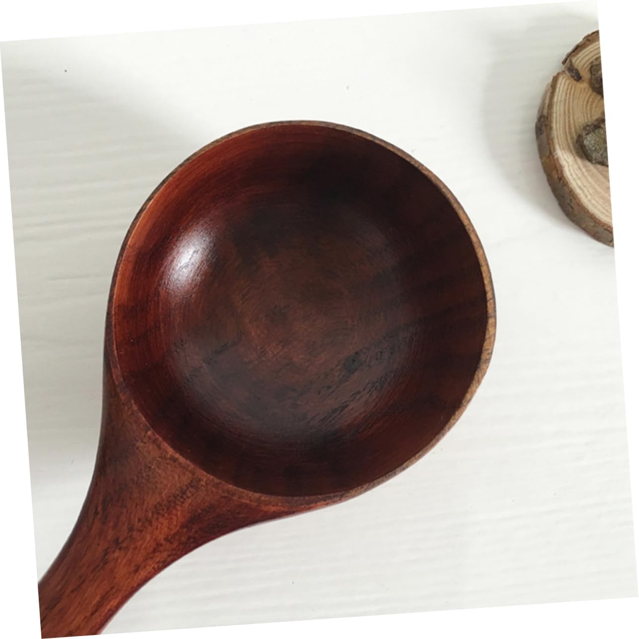 Wooden Spoons for Cooking,1pc Kitchen Scoop Soup Ladle Food Serving Scoop Wooden Soup Spoon Rice Spoon Wooden Spoon Brown