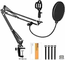 美品！マイクアーム ポップフィルター付き 黒 Amazon | Razer Seiren ミニブームアームマイクスタンド ポップ