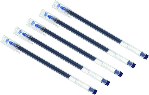 PATIKIL Bolígrafos de gel azul, 30 unidades de varilla transparente de punta fina, bola de rodillo de 0.020 in, bolígrafos de tinta de gel de 6.142