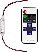Vista 1 de Mini control remoto inalámbrico RF para luces de tira LED de un solo color 3528 5050, control remoto inalámbrico con conector, atenuador de luz