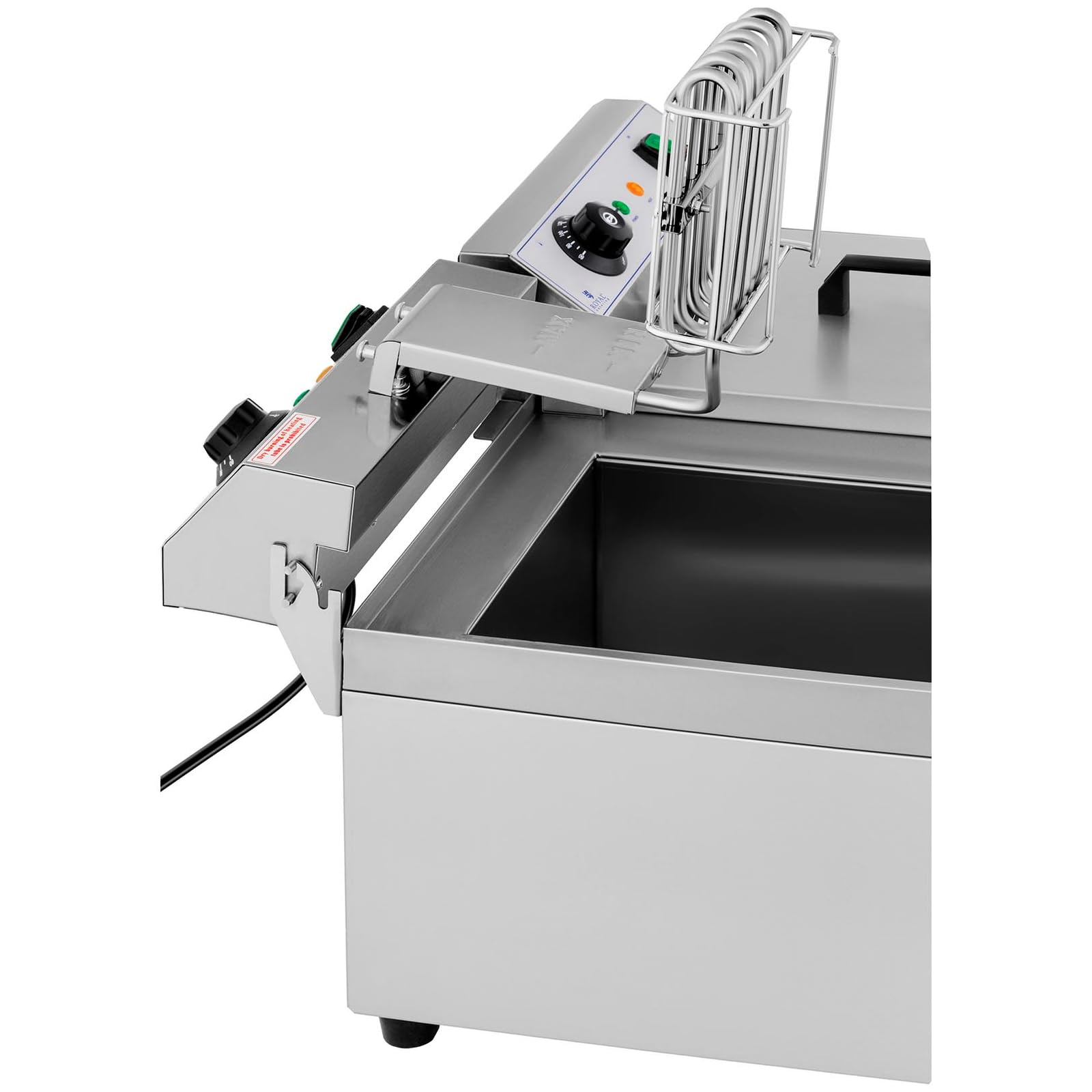 Royal Catering Friggitrice Elettrica con Rubinetti di Scarico RCEF 13DB (2 x 13 L, 230 V, 2 x 3200 W, Acciaio Inox, Plastica)