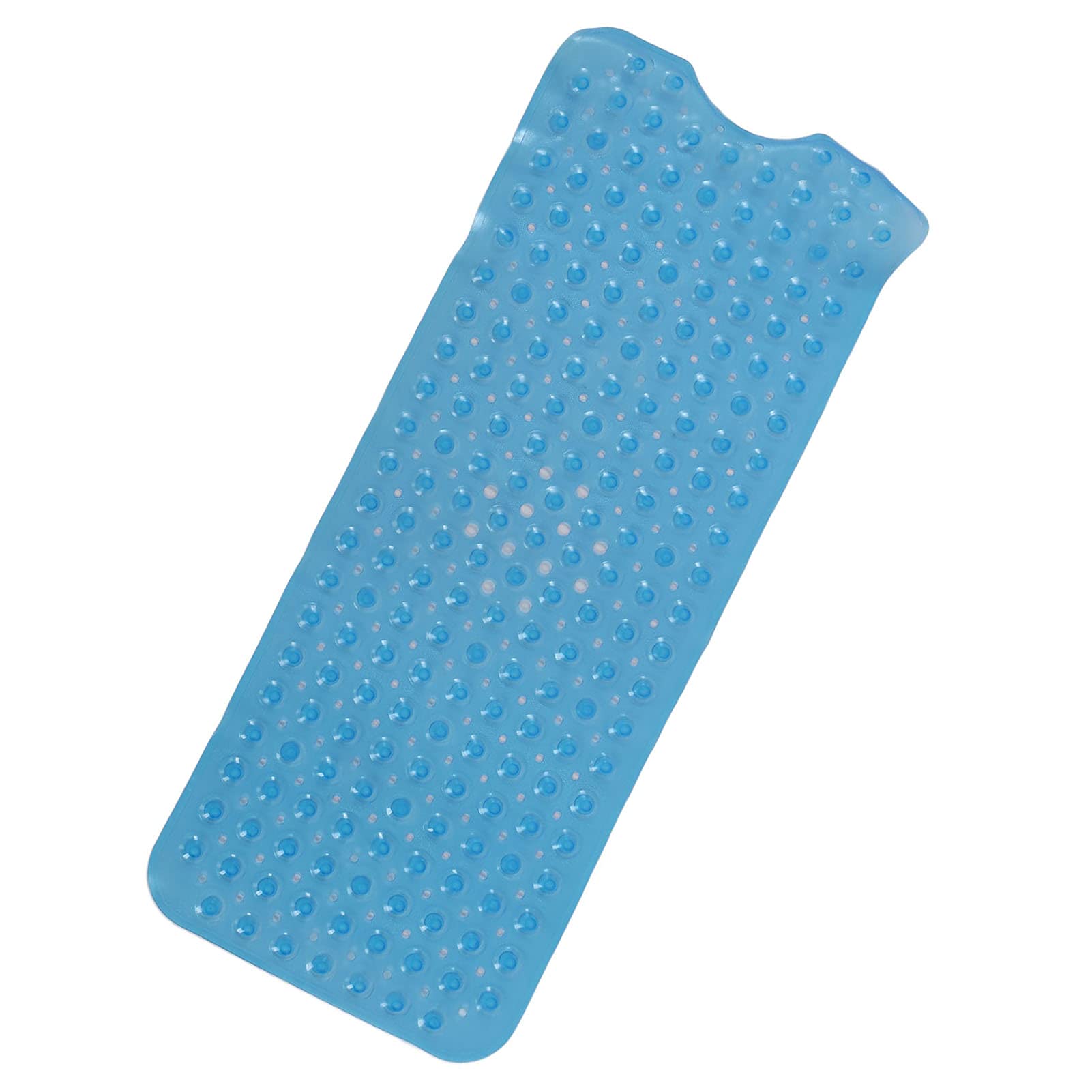 Tapis de Bain, Tapis de Sol 100 x 40 cm, PVC Super épais, Doux, Flexible, antidérapant, Ventouse, Massage aux Galets, antibactérien, Facile à Nettoyer, pour Salle de (Bleue)