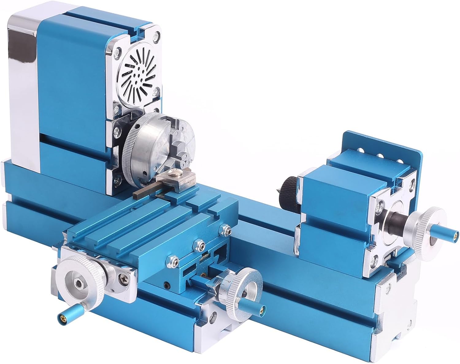 Mini Torno Motorizado De 36 W (Modelo 2024) - Herramienta para Trabajar El Metal Y La Madera, Ideal para Aficionados, Modelismo, Aulas De Tecnología Escolar Y Actividades Científicas.