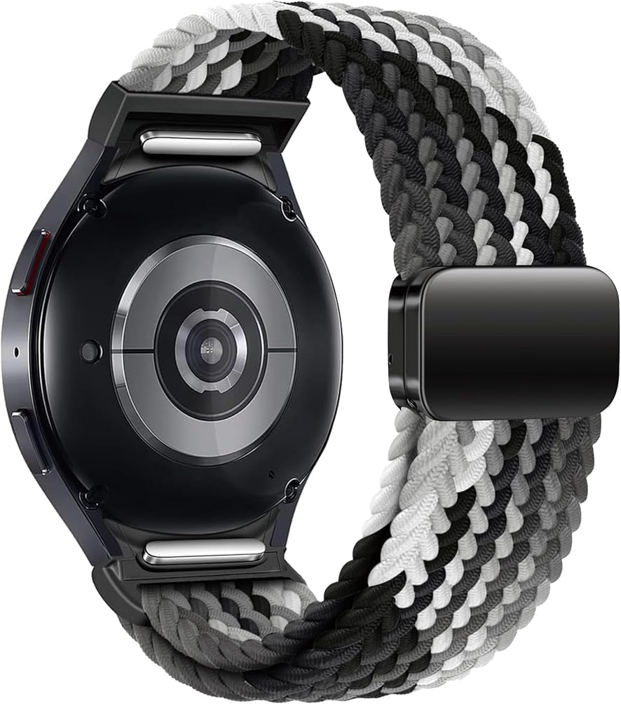 Zitel Band Compatible With Samsung Galaxy Watch 7 44mm 40mm, Watch 6 Classic 43/47mm, Watch5 Pro 45mm, Watch4 Classic 42/46mm, Watch4 5 6 40/44mm, One Click No Gap Stretchy Nylon Strap