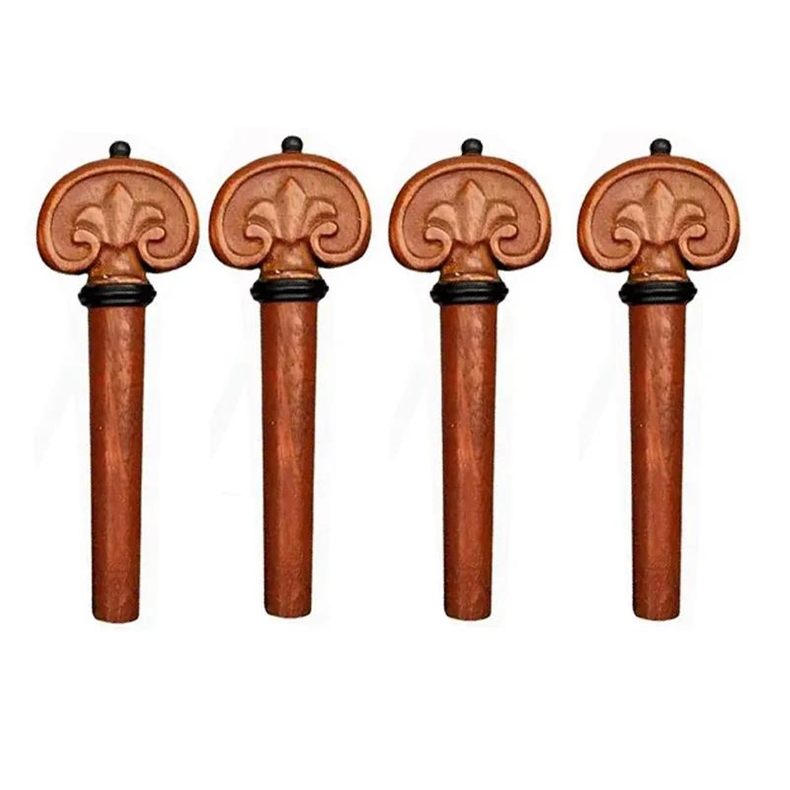 Accessori Per Strumenti A Violino Un Set Di Piroli Per Violino Accordatore Per Corde In Legno Giuggiola Ebano Con Cave(Jujube wood)