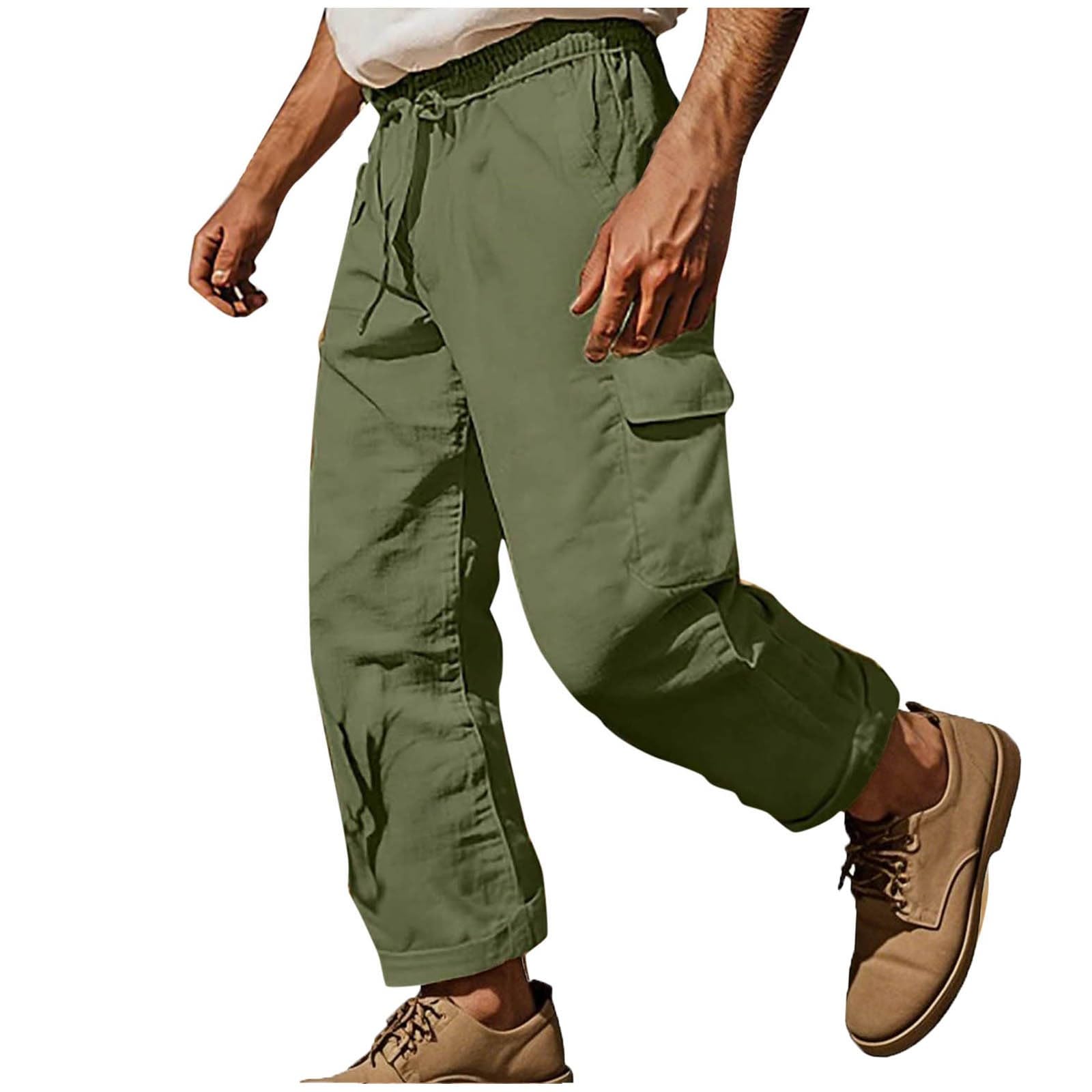 Mens Lightweight Joggers Quick Dry Cargo Hiking Pants Running Workout Athletic Travel Golf Casual Outdoor Fitness