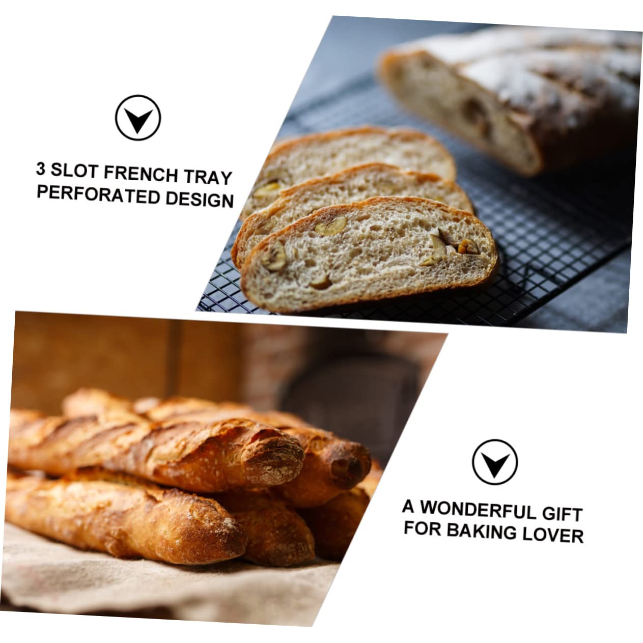 2stücke Praktische Backform Für Baguettes Carbonstahl Brotbackform Für Laibe Hitzebeständig Und Spülmaschinenfest Für Hausbäcker Und Profis