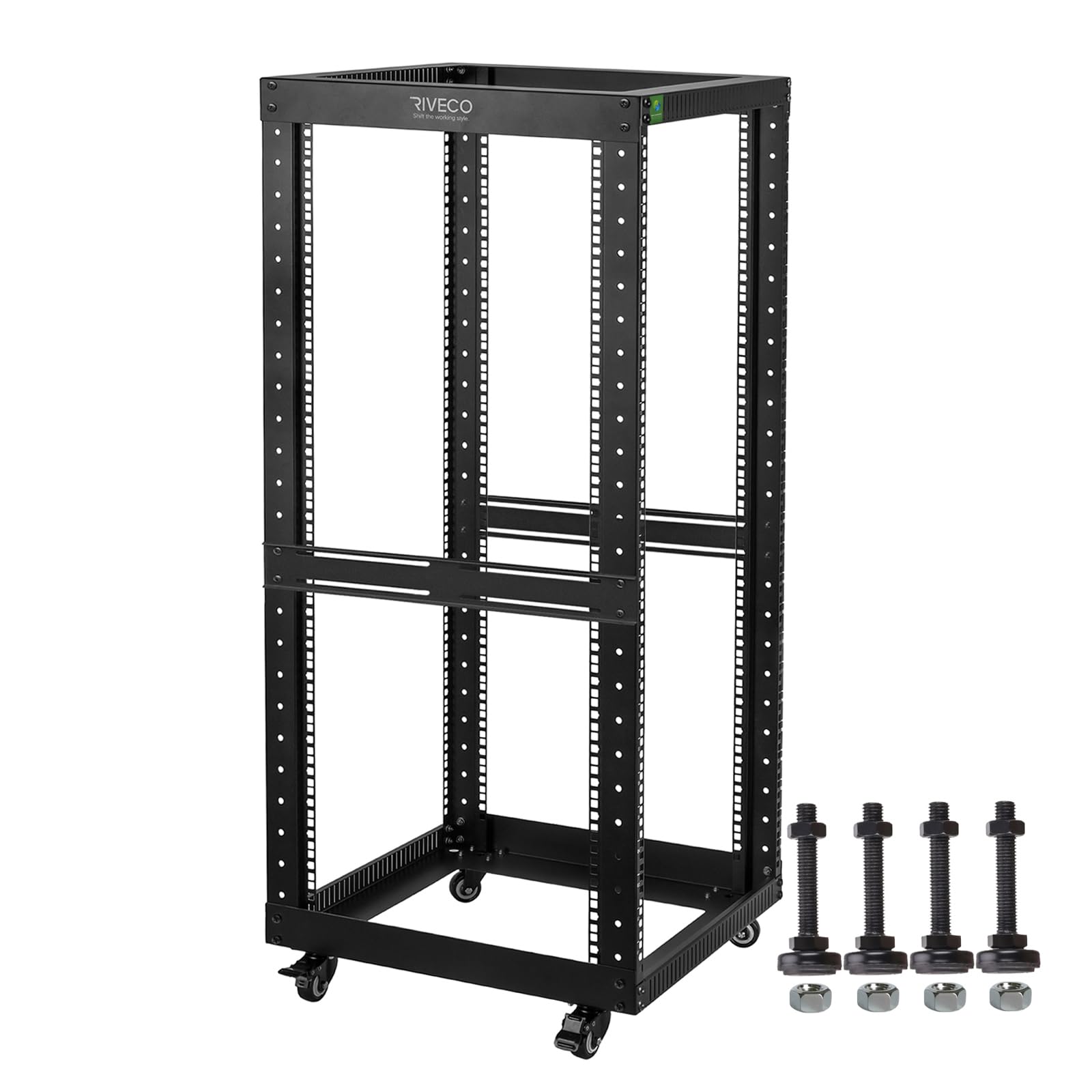 Amazon.com: RIVECO 25U Open Frame Server Rack with Wheels- Heavy