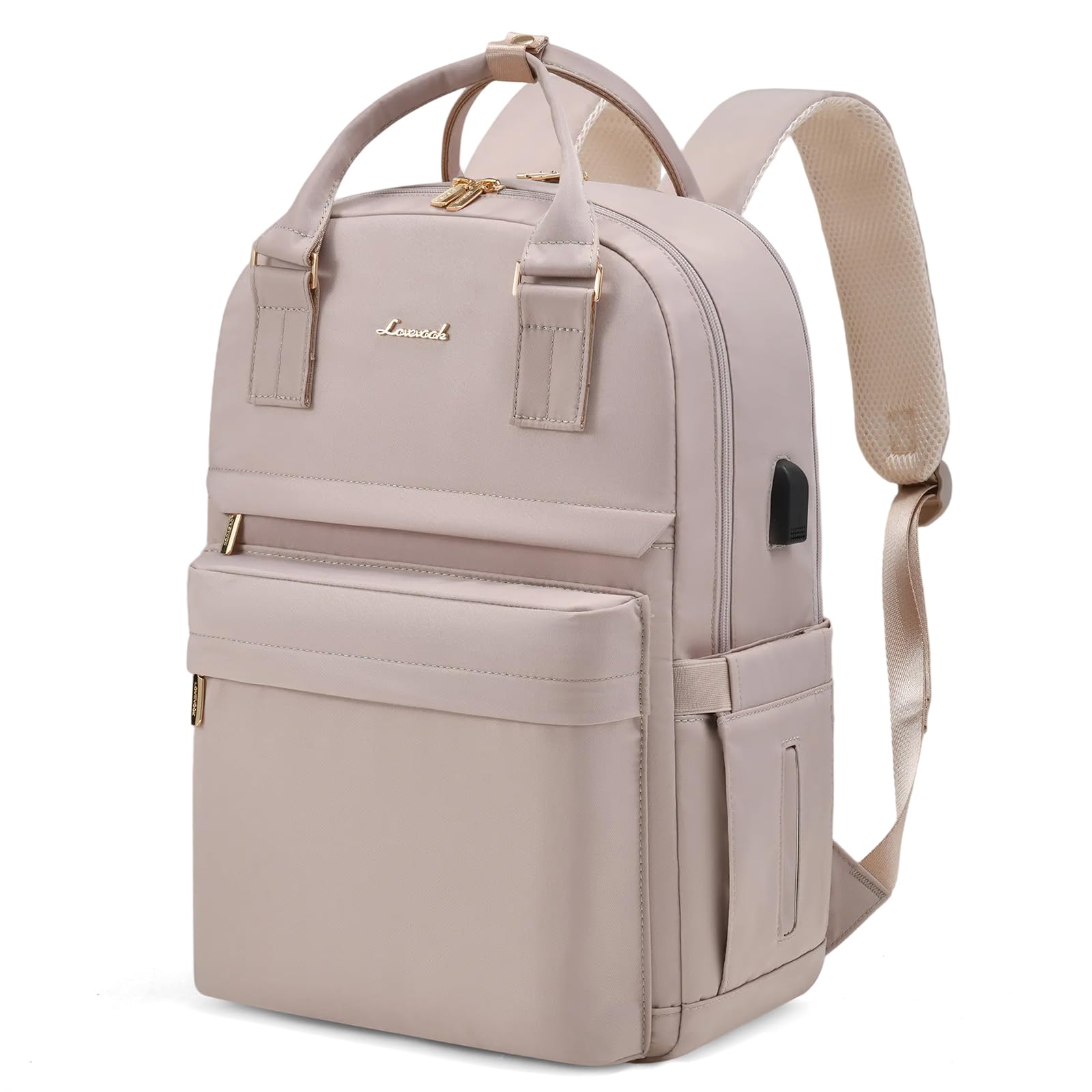 LOVEVOOK Laptop Backpack for Women 15.6 Inch Laptop Bag with USB Port, Fashion Waterproof Backpacks Teacher Nurse Stylish Travel Bags Vintage Daypacks