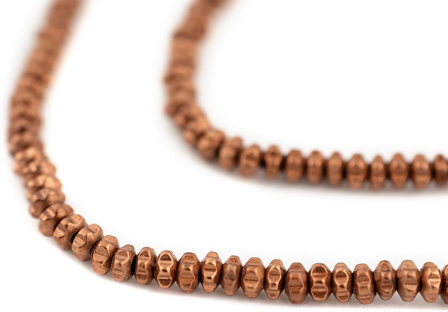 The Bead Chest Antiqued Copper Flower Heishi Beads 4mm 24 Inch Strand