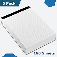 Vista 4 de 6 blocs de notas perforados con rayas universitarias, bloc de notas de escritura de 4 x 6 pulgadas para planificación diaria, bloc de notas pequeños