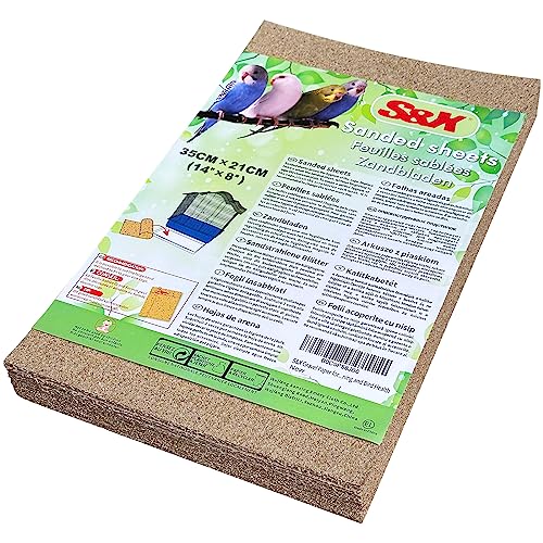 S&X Sand Sheets for Bird Cages 30PCS/PACK (35CM x 21CM - 30PCS)