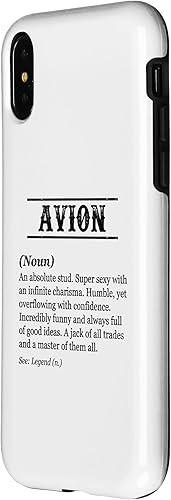 Miniatura 8 de iPhone 12 Pro Max AVION - Funny Phrase with Name Definition  Customized Men's Case
