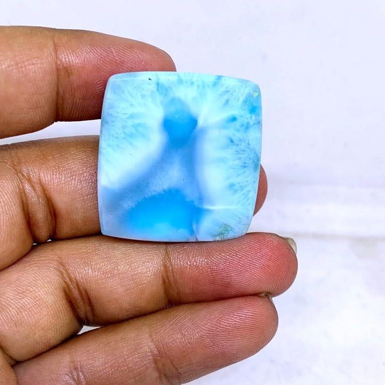 Larimar véritable rectangulaire GH_NAT_07229 de qualité pour pendentif - 5