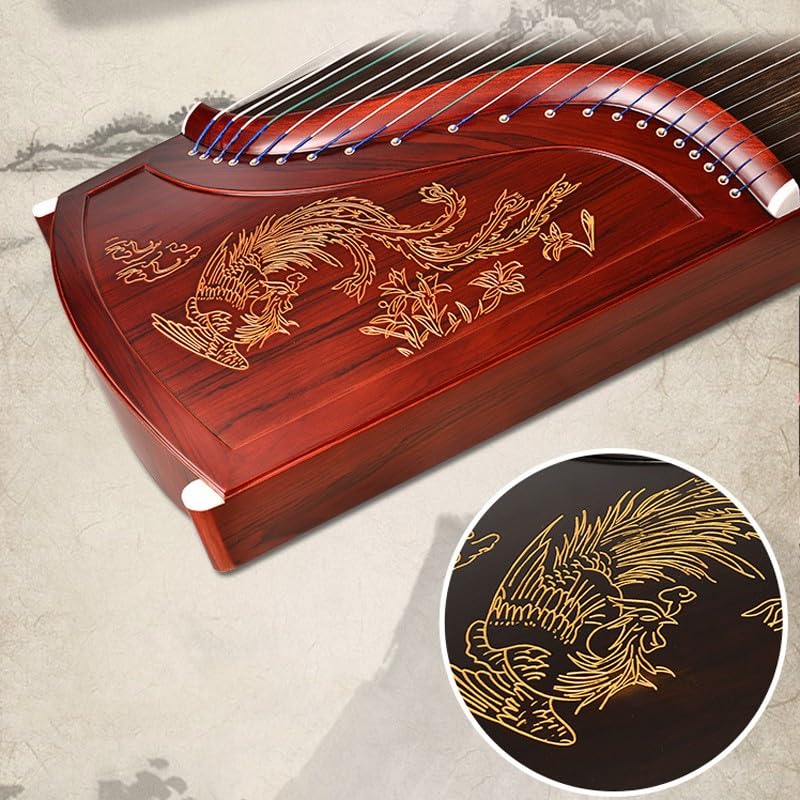 JITEM Professional Performance Grade Paulownia Wood Guzheng, Hand-Carved Zither String Instrument for Adults/Children/Senior/Intermediate/Beginner(Color:B), Size - Image 3