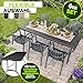 tillvex® Gartenstühle 6er Set Stapelbar Wetterfest mit Armlehne | Outdoor Stühle bis 120kg belastbar | Gartenstühle Outdoor | Terrassenstuhl Gartenmöbel Balkon Garten Terrasse