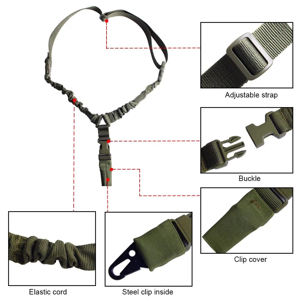 ACEXIER Cinturón Táctico Ajustable De Un Solo Punto 1000D Heavy Duty Mount Bungee Slings Kit Airsoft Correa Accesorios De Caza CS Army