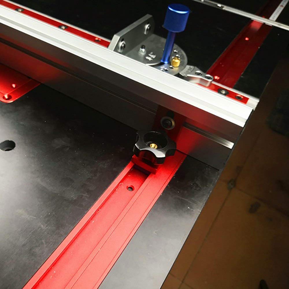 Riel en T de Aluminio, 800mm 75 Tipo T-Ranura T-Track de aleación de aluminio Mitre T-Slot para Jigs Fixtures Trineos Router Mesas Carpintería Backer Sierra para Valla 75 mm Altura