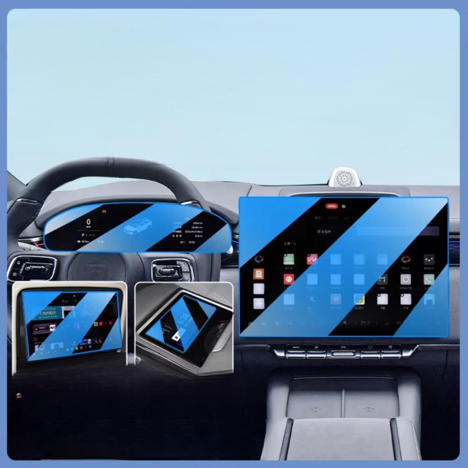 GPS Film Protection Compatible Avec Zeekr Pour 7X 2024-2025 Protecteur D'écran GPS De Voiture Film Protection Centre Multimédia Navigation Intérieure Voiture(B)