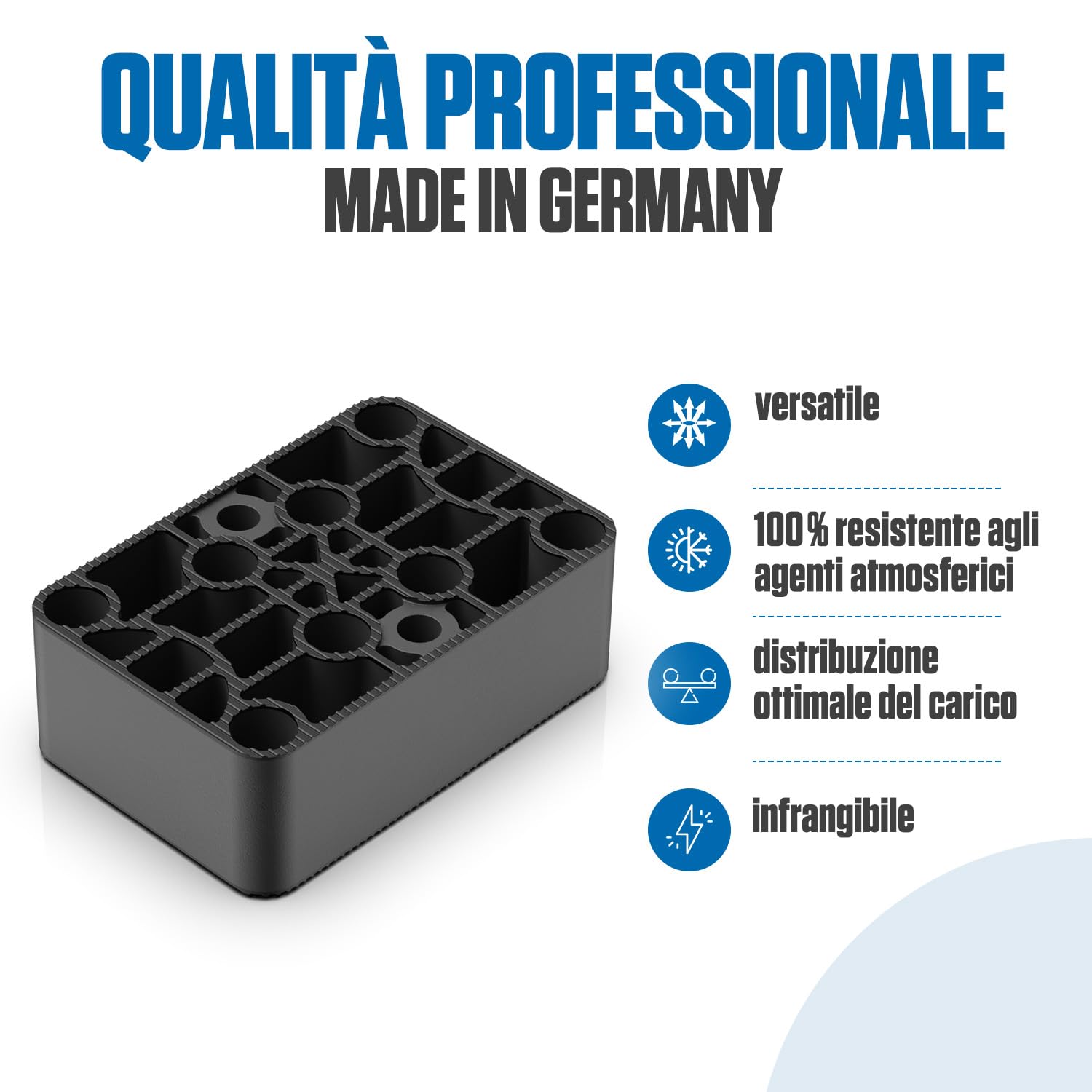 Bauhandel24 spessori in plastica 60 x 40 mm 20 mm 50 pezzi distanziatori resistenti piastre di compensazione per livellare cunei per mobili spessore per mobili ideali per costruzione e interni