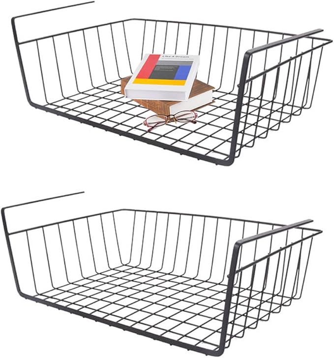 Lot de 2 paniers de rangement suspendus en métal Pour cuisine, bureau