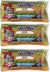 Kit 3 Massa Pronto Pesca Mafish Pescador Fedidinha 200g Coco