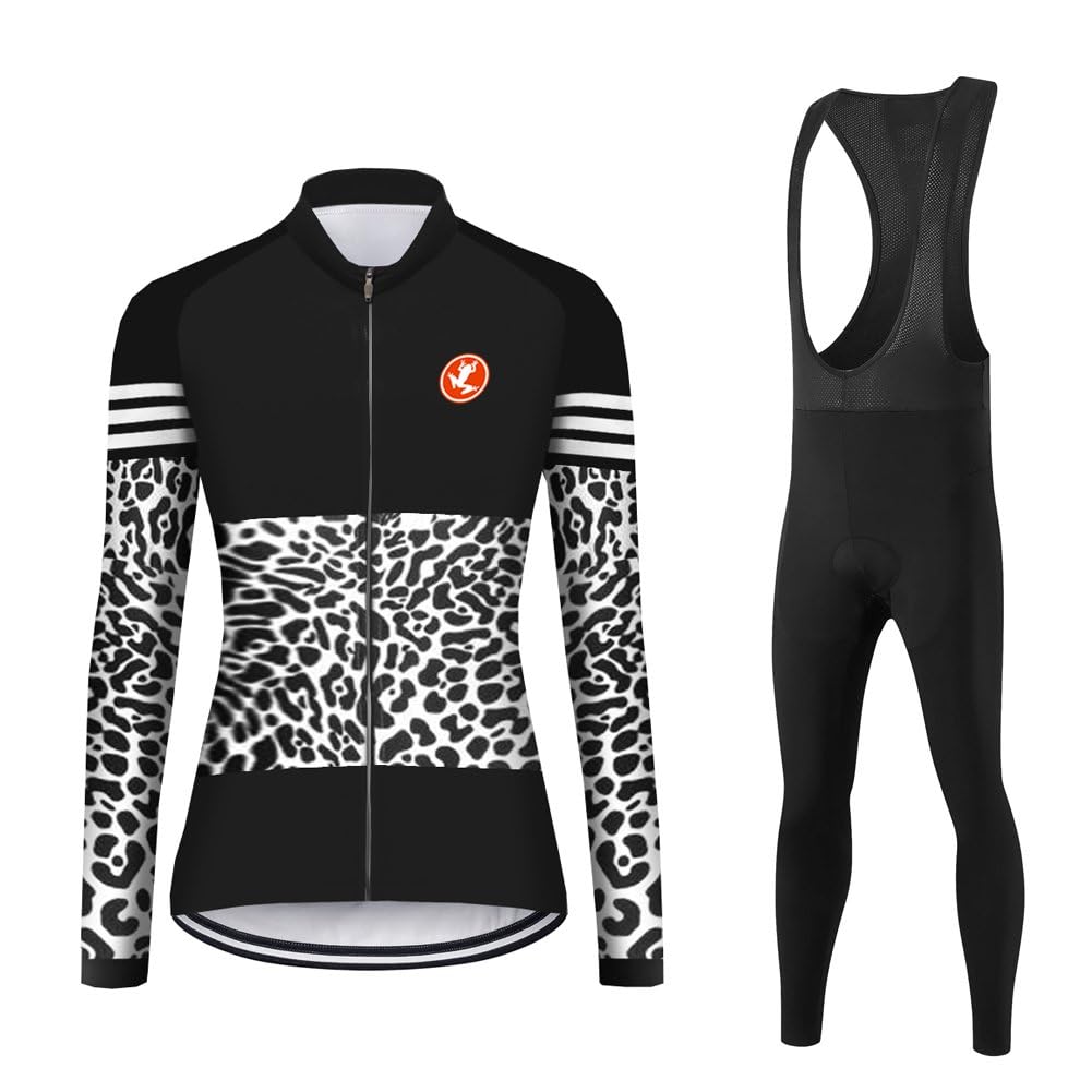 UGLY FROG Invernale Completo Abbigliamento Ciclismo Bici Pile Maglia Tuta Bicicletta +Pantaloni Imbottiti con 3D Gel Pad Traspirante Sportivo