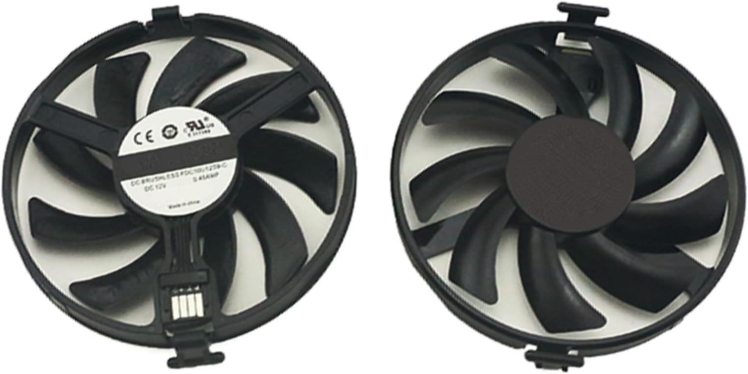 GPU Cooling Replacement Fan for X-FX RX 470 480 RS for RX 470D 570 for RX 580 EDITIE Crimson Series 4 Pin 93mm FDC10U12S9-C (fan2)