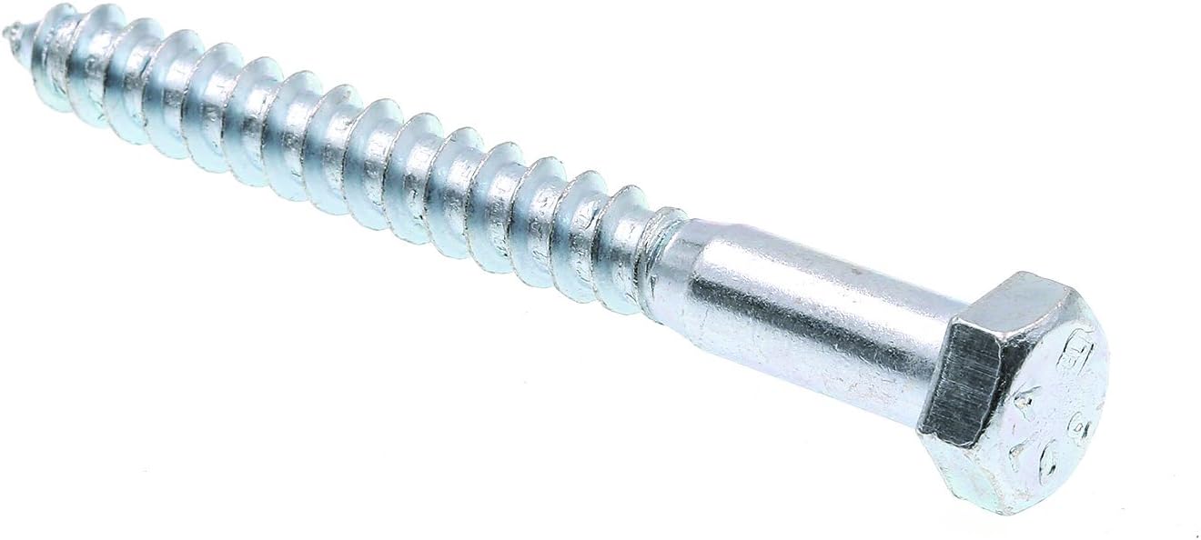 Prime-Line 9056334 Hex Lag Screws, 3/8 In. X 3-1/2 In., A307 Grade A Zinc Plated Steel (50 Pack)