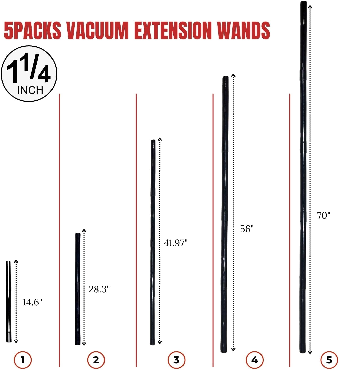 Universal Vacuum Attachments & Brushes Kit - Hardwood Floor Vacuum Brush Head & Shop-vac Accessories - Universal Vacuum Hose Adapter & Dryer Vent Flexible Crevice Attachment