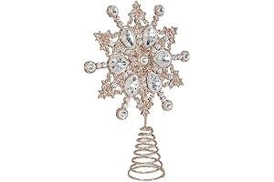 Kurt S. Adler Kurt Adler Tin and Plastic Jewel Snowflake Treetop