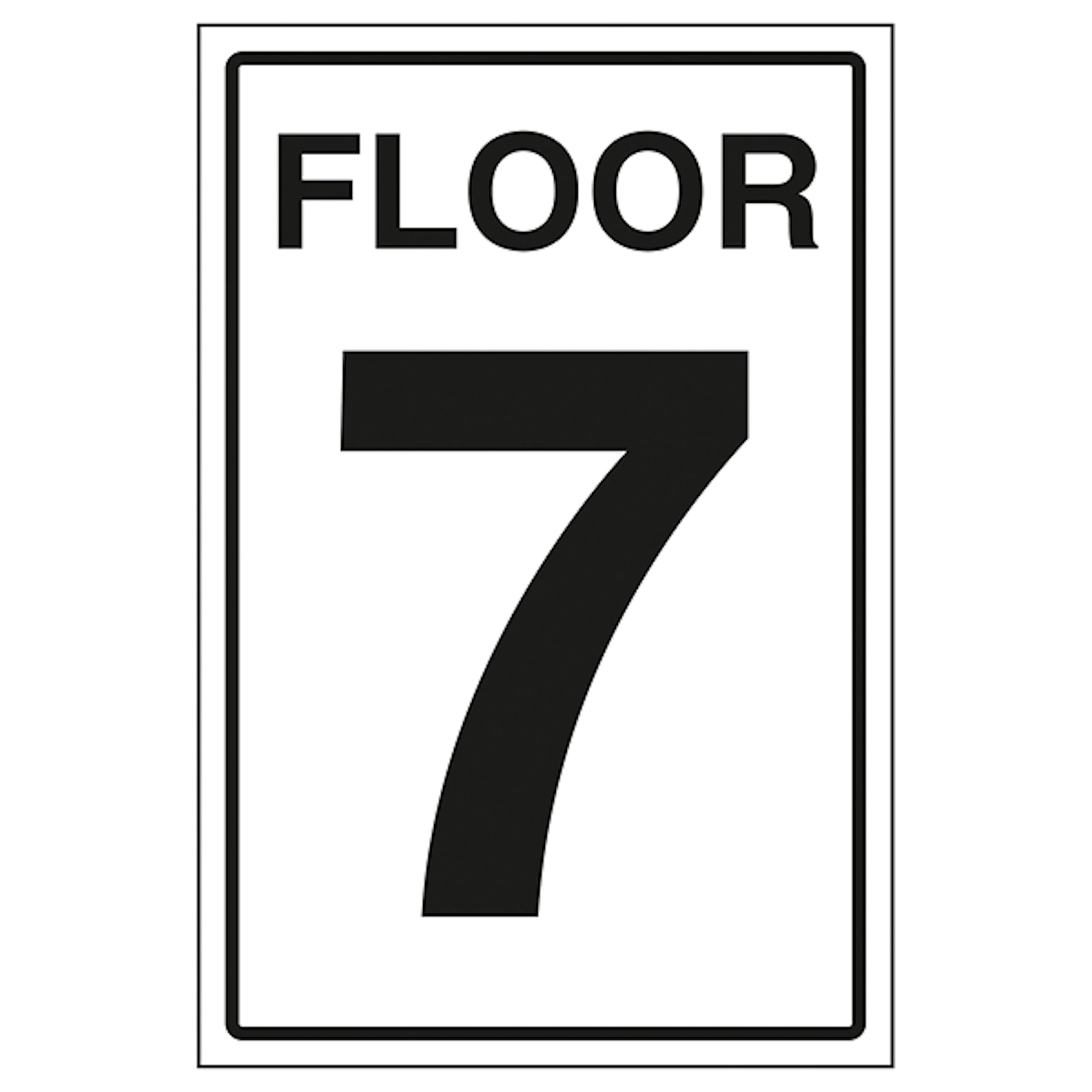 V Safety Floor 7 200 x 300mm - 2mm Rigid Plastic Safety Sign