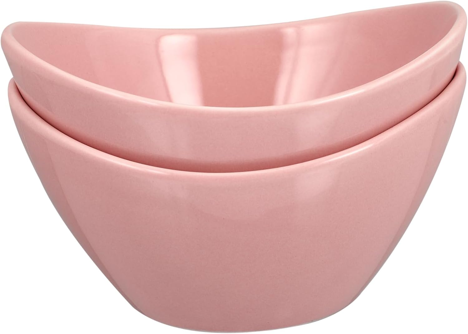 2pcs Japanese Style Ceramic Soup Bowls Small Pink Tableware for Rice Ramen Salad and Elegant Dining