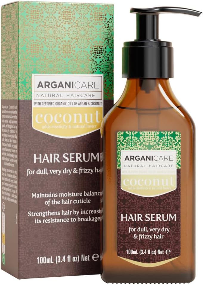 Coconut Oil Repair Hair Serum | Dull, Very Dry and Frizzy Hair | Leave-In Smoothing Care | Shine, Softness and Control | 100 ml