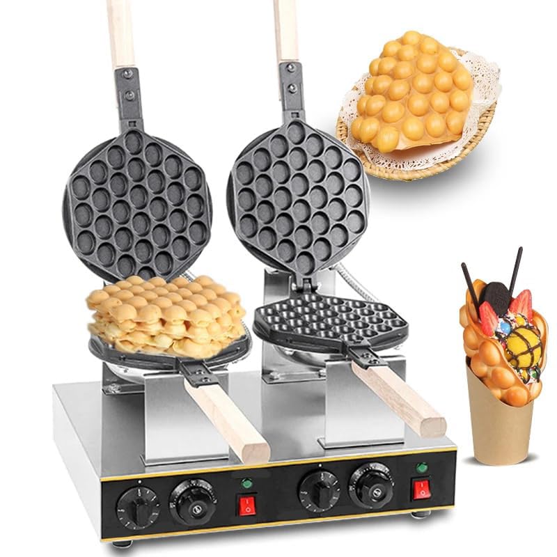 Machine à gaufres aux œufs double pour éviter l'attente en cuisine
