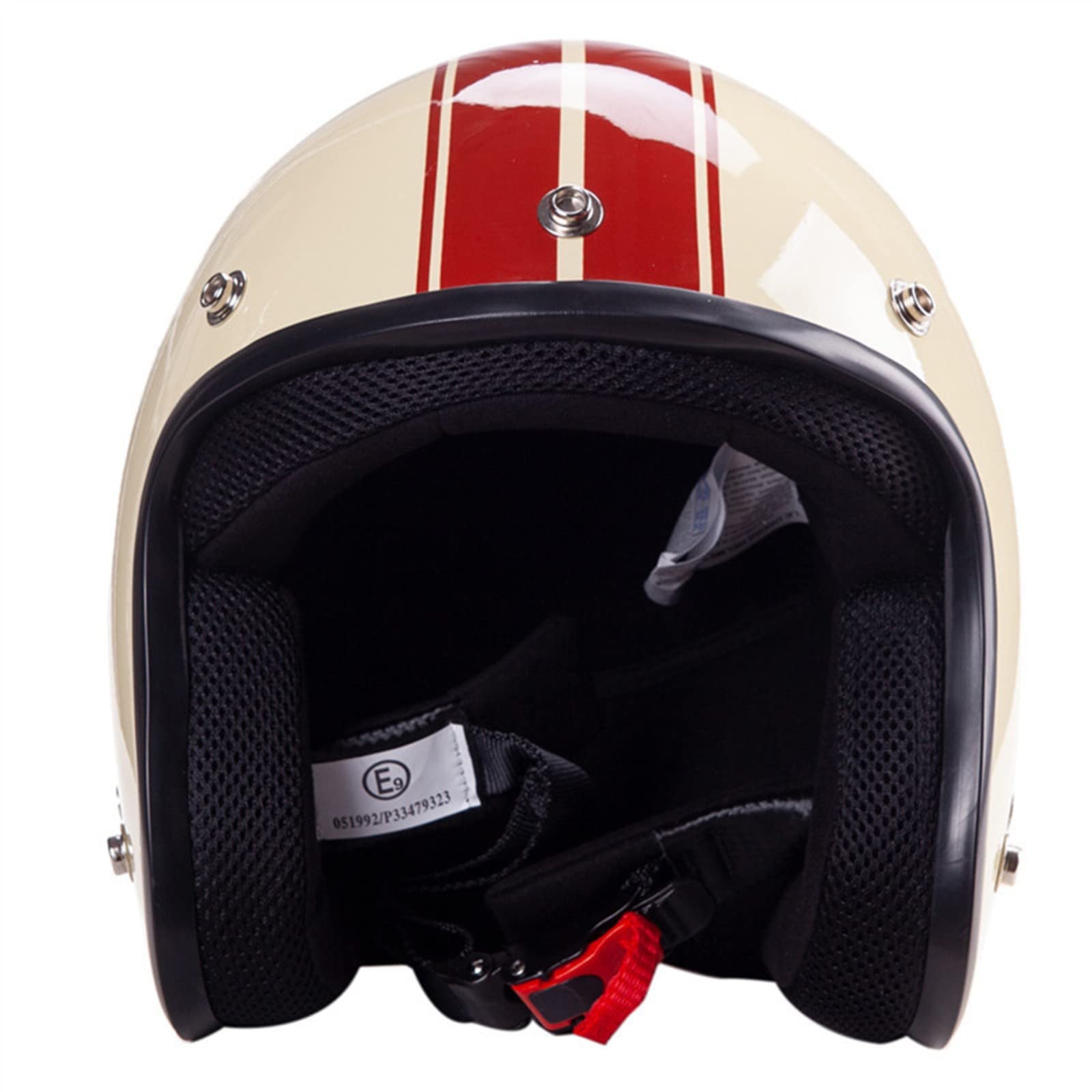 BAUTI Casco Moto Open Face in Stile Giapponese Casco Jet 3/4 Retro Casco Moto Omologato DOT/ECE per Uomini E Donne Leggero Tinta Unita Ciclomotore Scooter Cruiser B,L=(59-60CM)