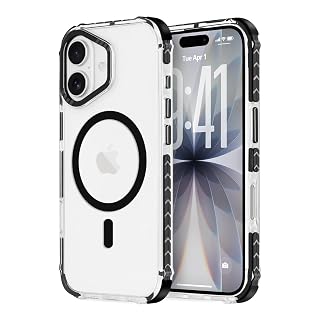 Magnetic for iPhone 17 Case, Compatible with Magsafe, Bumper Military-Grade Protective Cover, Slim Shockproof Anti-Scratch Transparent Men Women Phone Case for iPhone 17 6.3", Clear Black - Amazon product rated Grade A