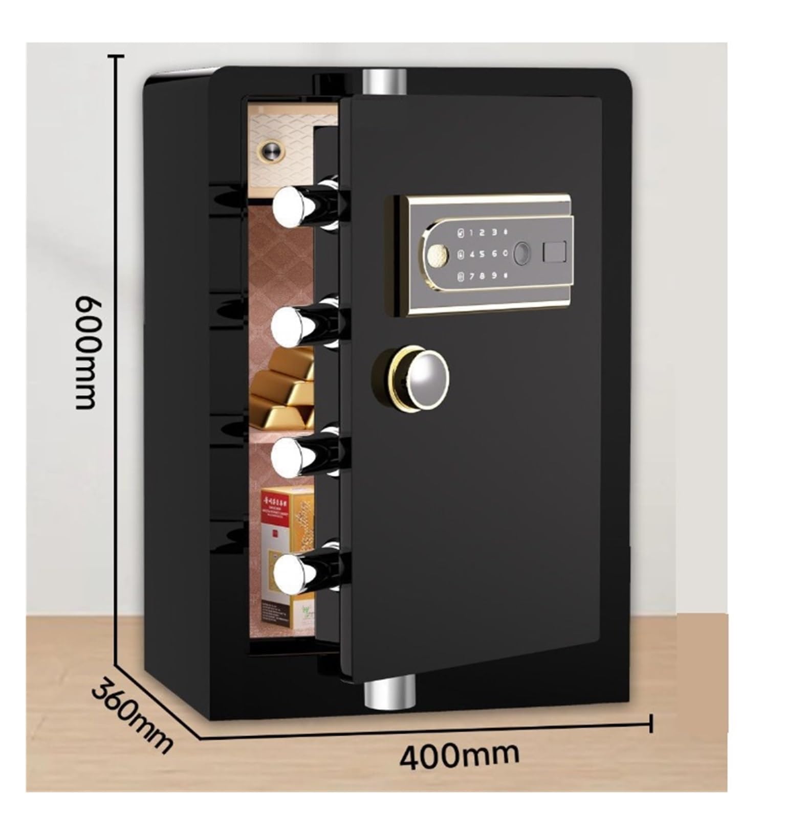 Cassaforte Cassetta di sicurezza elettronica di sicurezza Casseforti domestiche resistenti con doppio sistema di allarme a scomparto nascosto for ufficio Cassetta portavalori