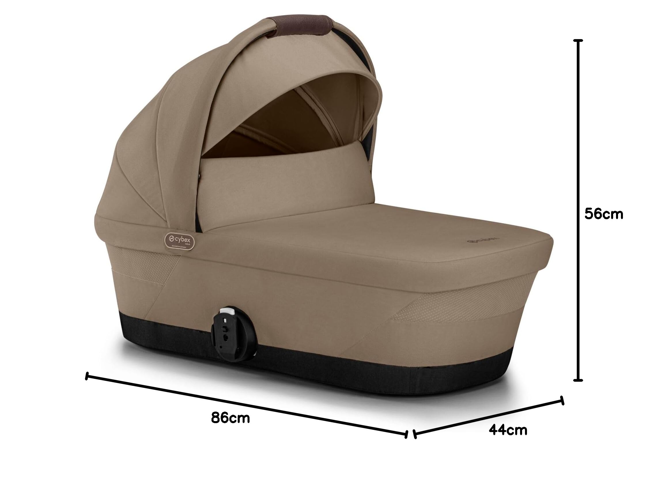 CYBEX Navicella per culla Gold GAZELLE S, dalla nascita a circa 6 mesi (max. 9 kg), per CYBEX Gazelle S ed e-Gazelle S, beige mandorla