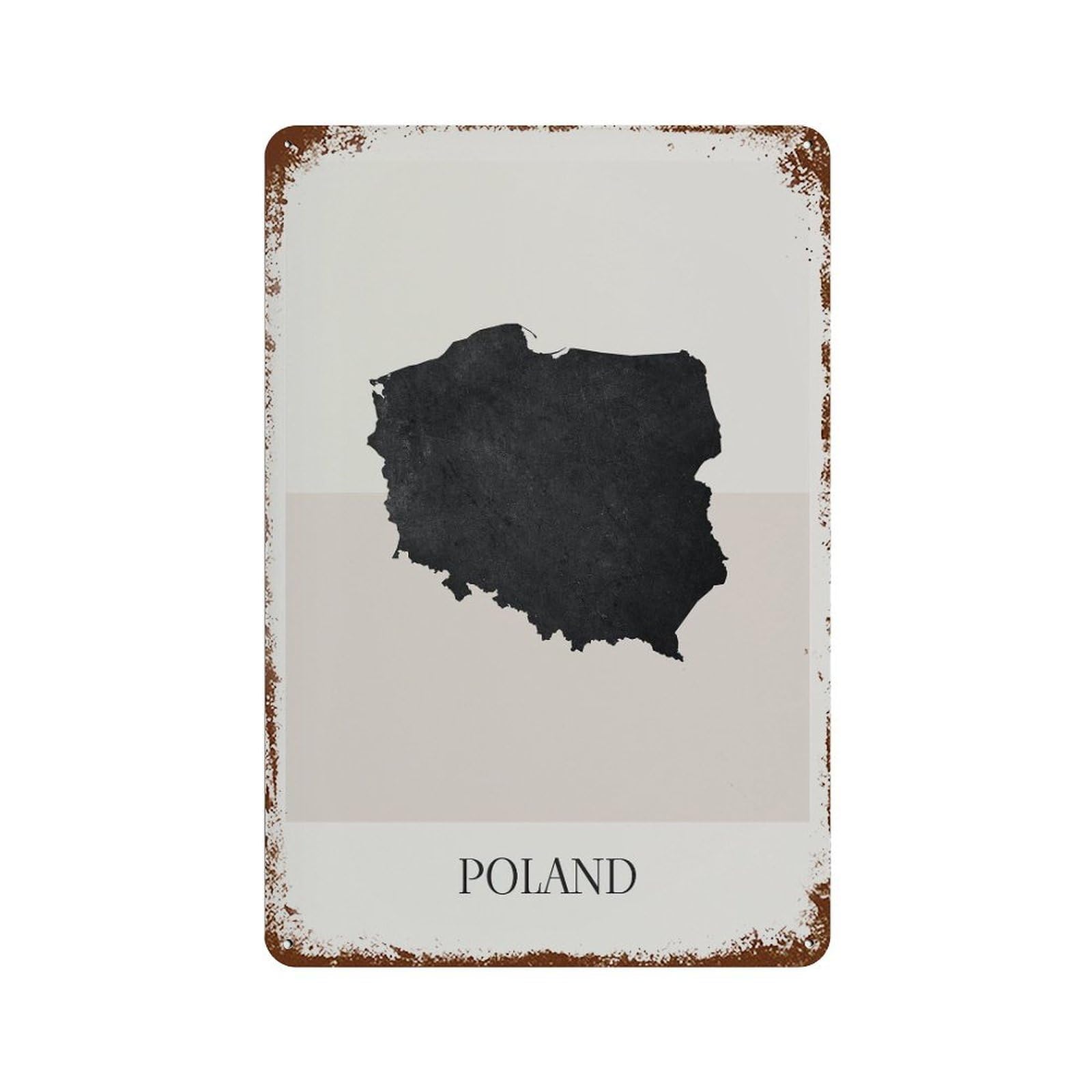 xiaoxiaoshen Poland Map Minimalist Boho Decor For Home Or Gift Wall Decor Art Metal Tin Poster Modern Home Decor Art Home Bar Shop Decorations Vintage Sign 30x20cm