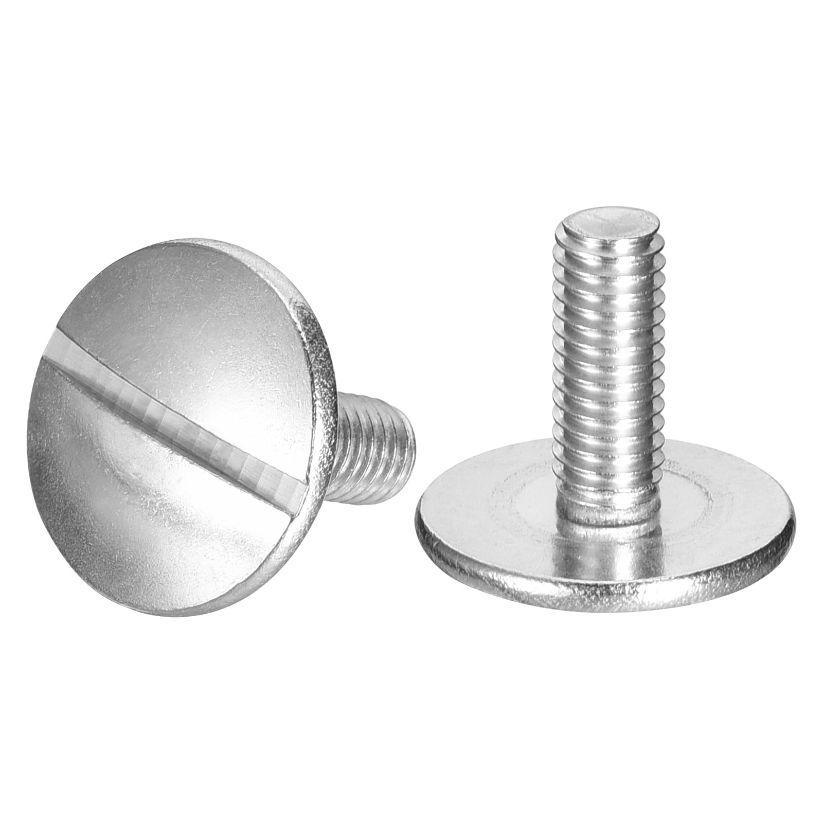 TA-VIGOR M6 Extra Large Flat Head Slotted Screws Bolts, 16mm 304 Stainless Steel Flat Head Slotted Drive Screw for Metal & Wood Working, Machinery, Electronic Appliances, Home, DIY Projects 5pc