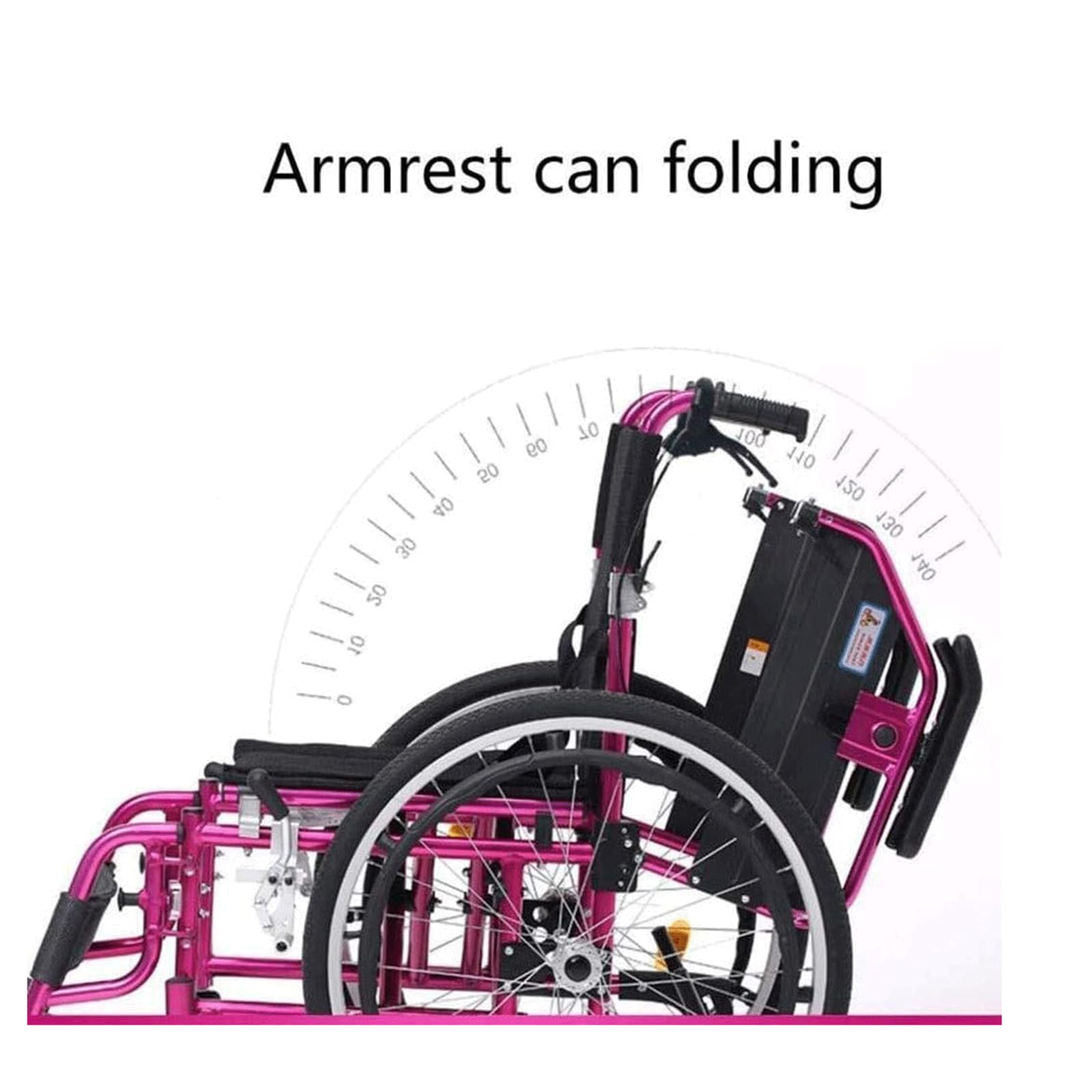 Silla de Ruedas Plegable Ultraligera Silla de Ruedas de Transporte Portátil Aluminio Deportes Silla de Ruedas Manual Autopropulsable/Red