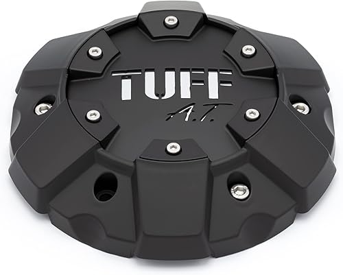 Lavnox Tuff A.T. C809303 - Tapa central para llanta con logotipo cromado, color negro plano (1)