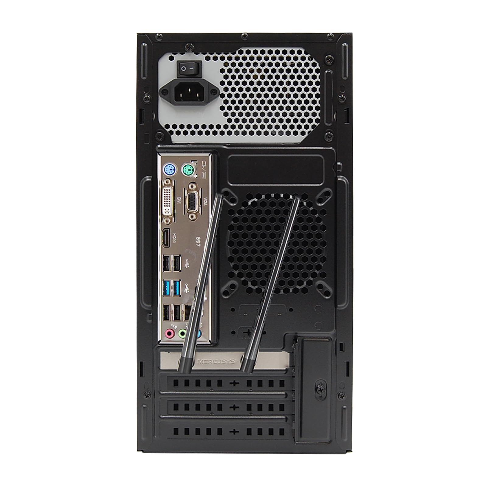 EXTREMEBIT SMART PC Computer Assemblato, Processore Core i5-9400, Memoria Ram 8GB, Disco SSD 1TB, Connessione WiFi + BT, Win 11 PRO Grigio