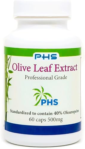 Pacific Health Sciences 500 mg de extracto de hoja de olivo 40% más 100 mg de hoja de olivo orgánico