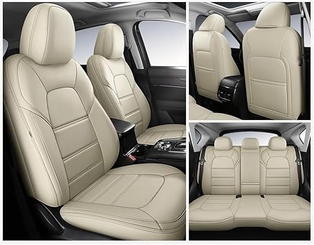 Custom Car Seat Cover Compatible For Jetour X70 Plus Dashing Luxury Nappa Leather Gifts Auto Interior Accessories5Pcs-Beige