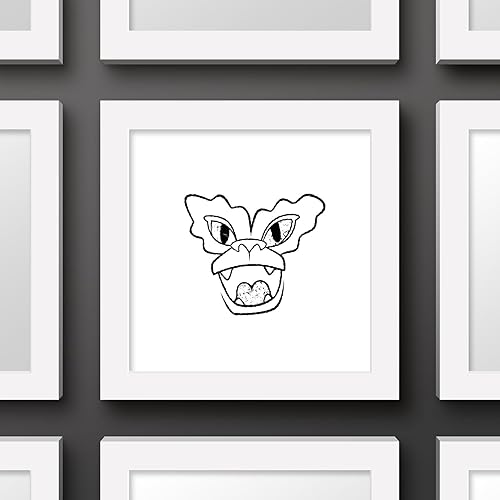 Miniatura 2 de Trends International Gallery Pops Gremlins - Arte de pared con diseño de rayas, versión enmarcada blanca, 12 x 12 pulgadas