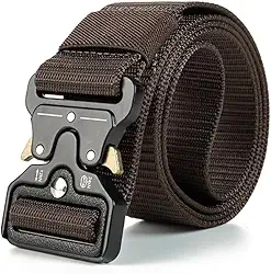 Cinto Tático Ultra Resistente Ajustável com Fivela de Fivela de Engate Rápido – Ideal para Atividades ao Ar Livre, Aventura, Pesca, Caminhada, Camping, Trilha e Uso Diário Trabalho