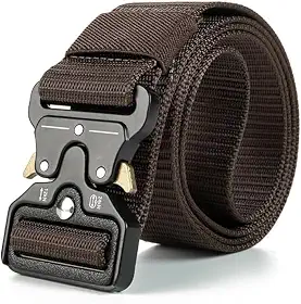 Cinto Tático Ultra Resistente Ajustável com Fivela de Fivela de Engate Rápido – Ideal para Atividades ao Ar Livre, Aventura, Pesca, Caminhada, Camping, Trilha e Uso Diário Trabalho